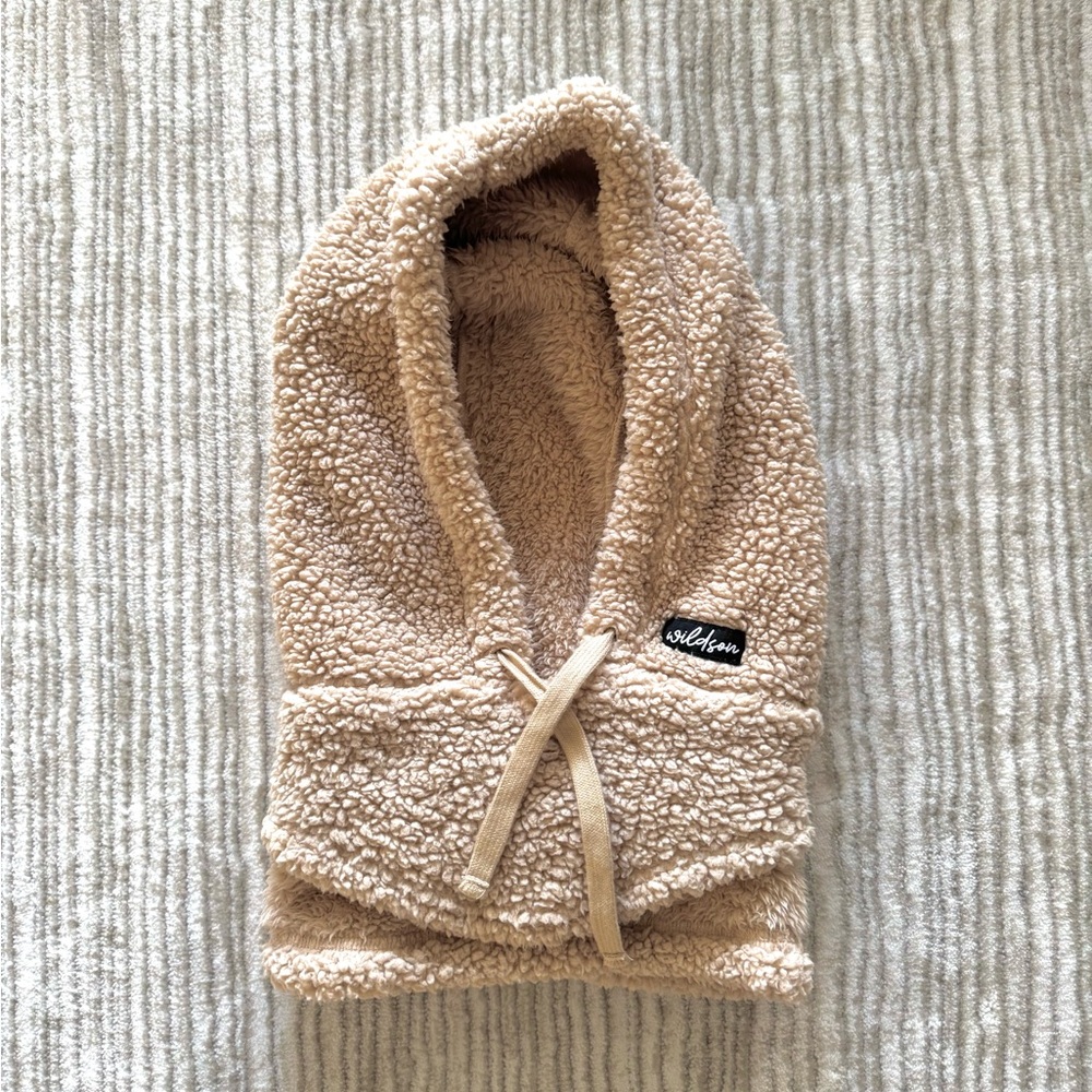 Wildson Sherpa Hood Balaclava neck tube in Teddy tan beige - Like New - Picture 2 of 4
